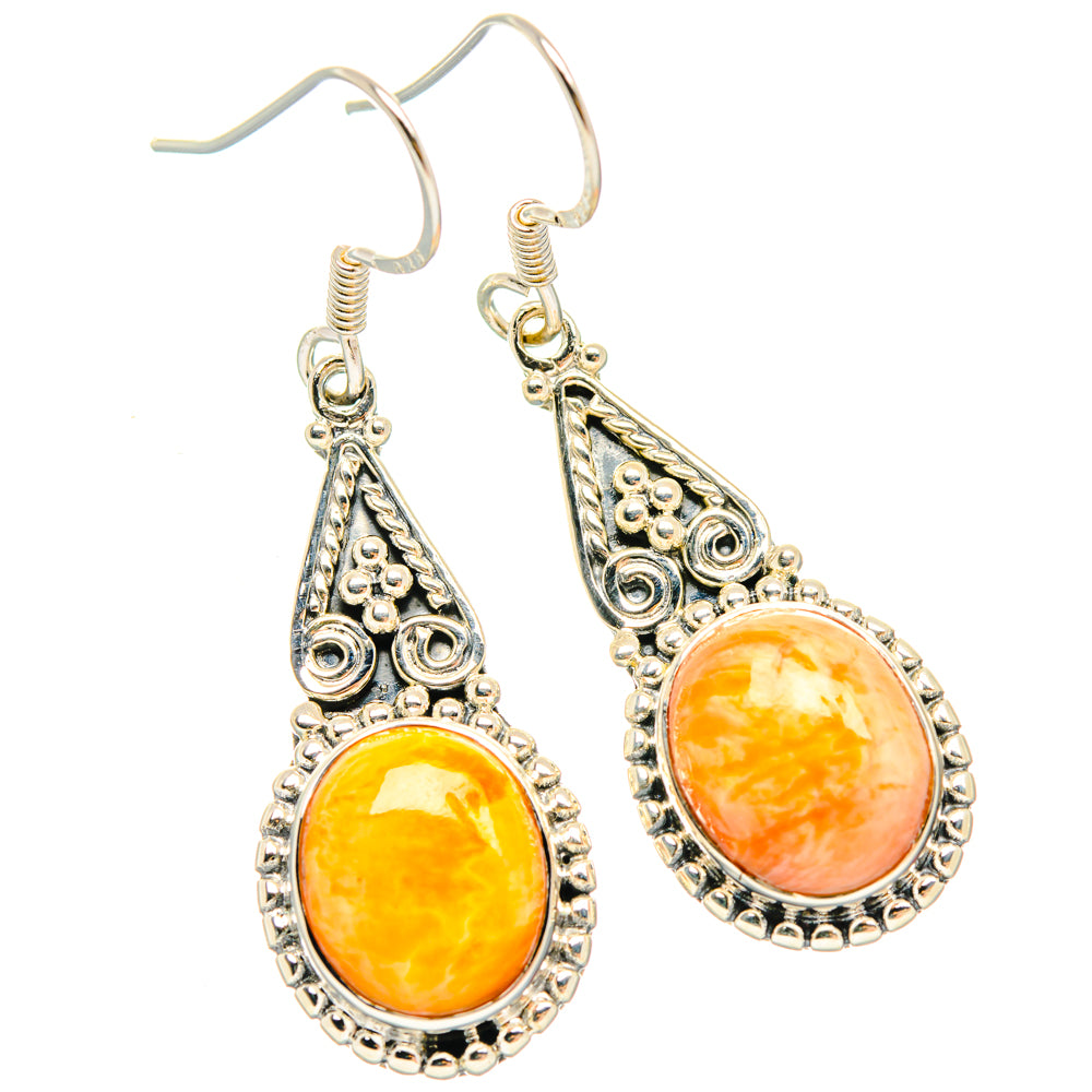 Plume Agate Earrings handcrafted by Ana Silver Co - EARR428416 - Photo 2