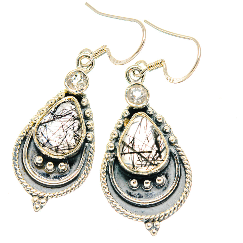 Tourmalinated Quartz Earrings handcrafted by Ana Silver Co - EARR428417 - Photo 2