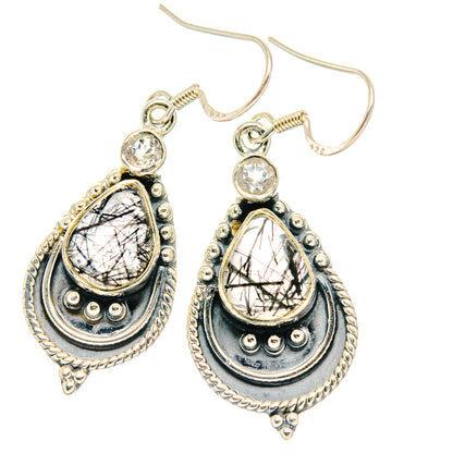 Tourmalinated Quartz Earrings handcrafted by Ana Silver Co - EARR428417 - Photo 2