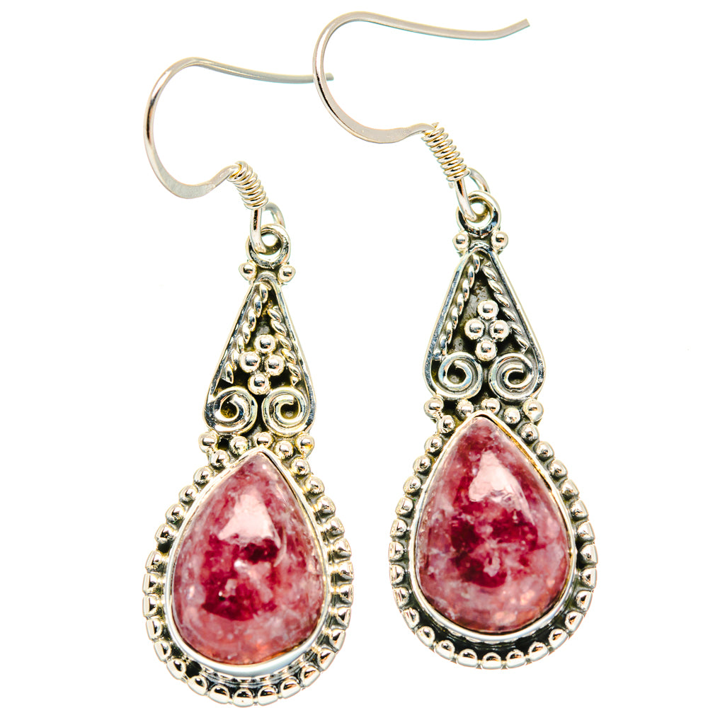 Lepidolite Earrings handcrafted by Ana Silver Co - EARR428421 - Photo 2