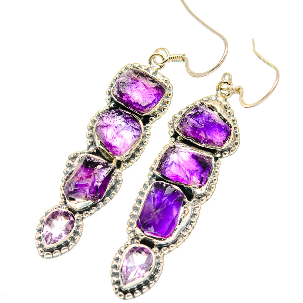Amethyst Earrings handcrafted by Ana Silver Co - EARR428424 - Photo 2