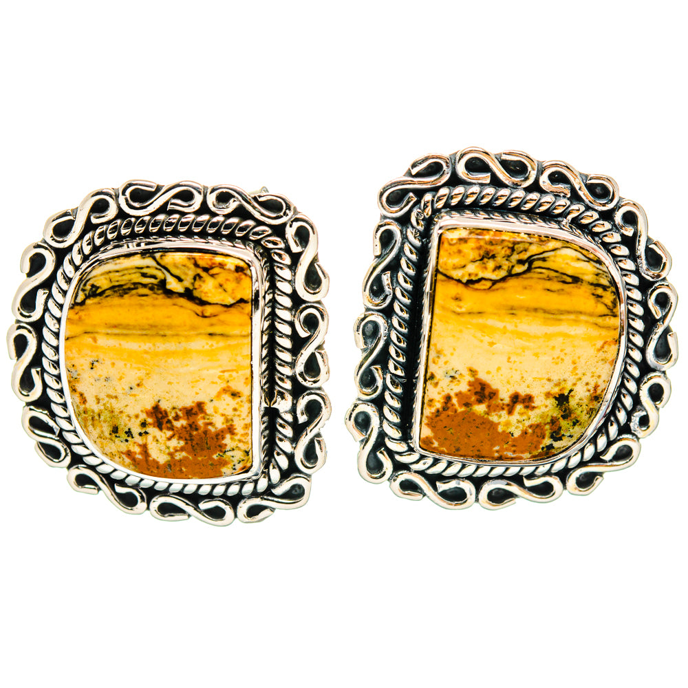 Picture Jasper Earrings handcrafted by Ana Silver Co - EARR428428 - Photo 2