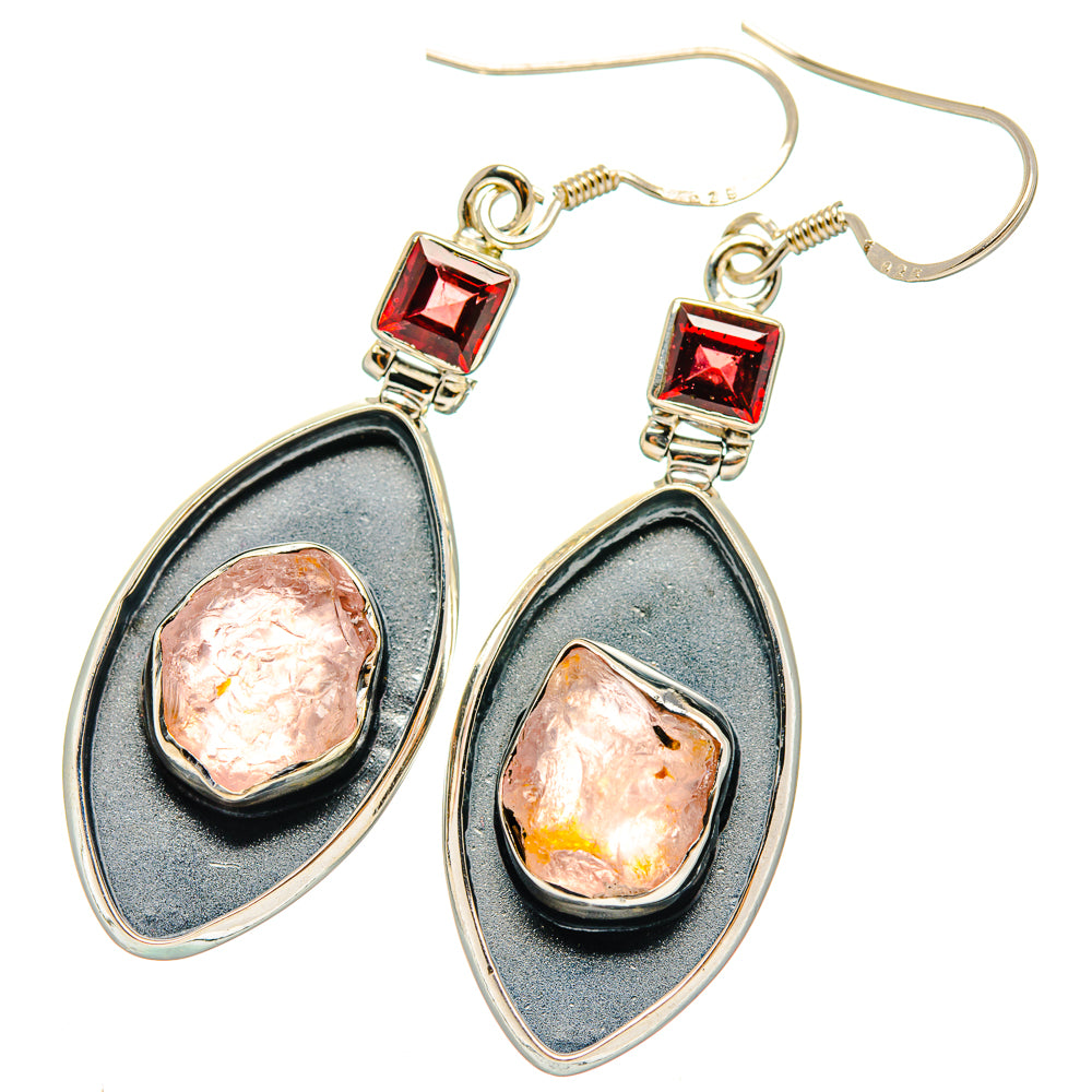 Morganite Earrings handcrafted by Ana Silver Co - EARR428429 - Photo 2