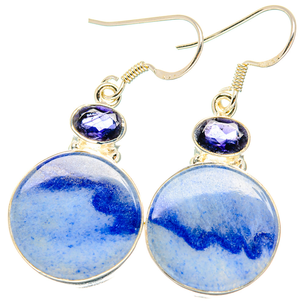 Sodalite Earrings handcrafted by Ana Silver Co - EARR428437 - Photo 2