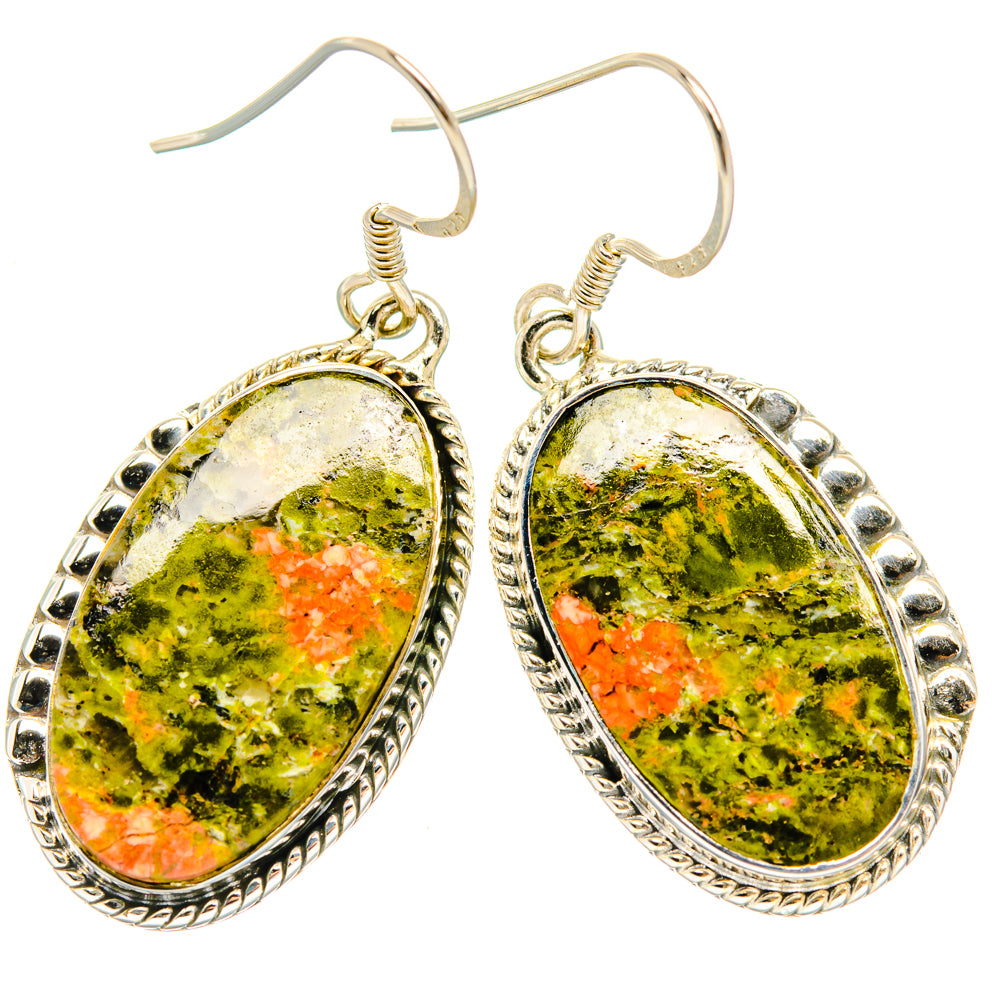 Unakite Earrings handcrafted by Ana Silver Co - EARR428440 - Photo 2