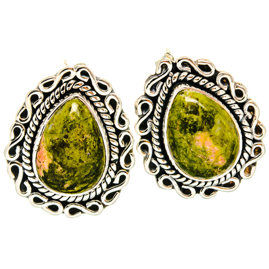 Unakite Earrings handcrafted by Ana Silver Co - EARR428450 - Photo 2