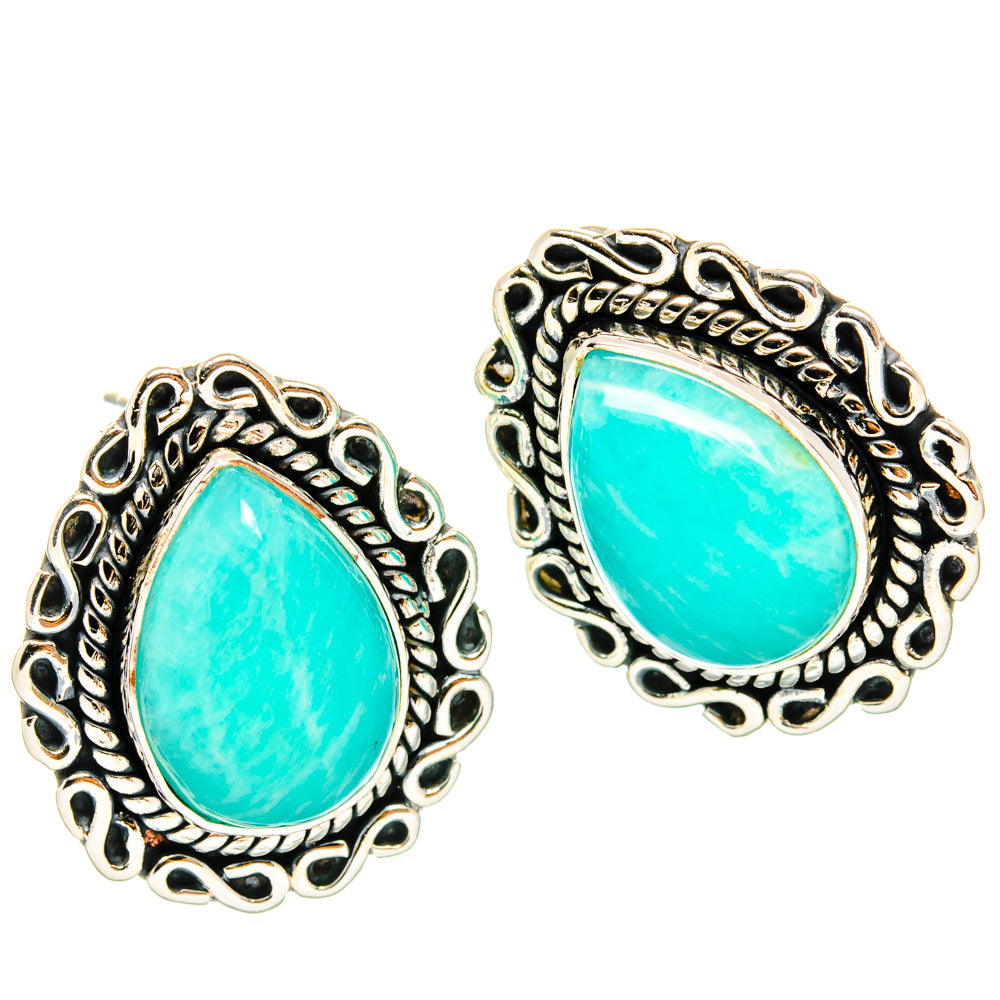 Amazonite Earrings handcrafted by Ana Silver Co - EARR428451 - Photo 2