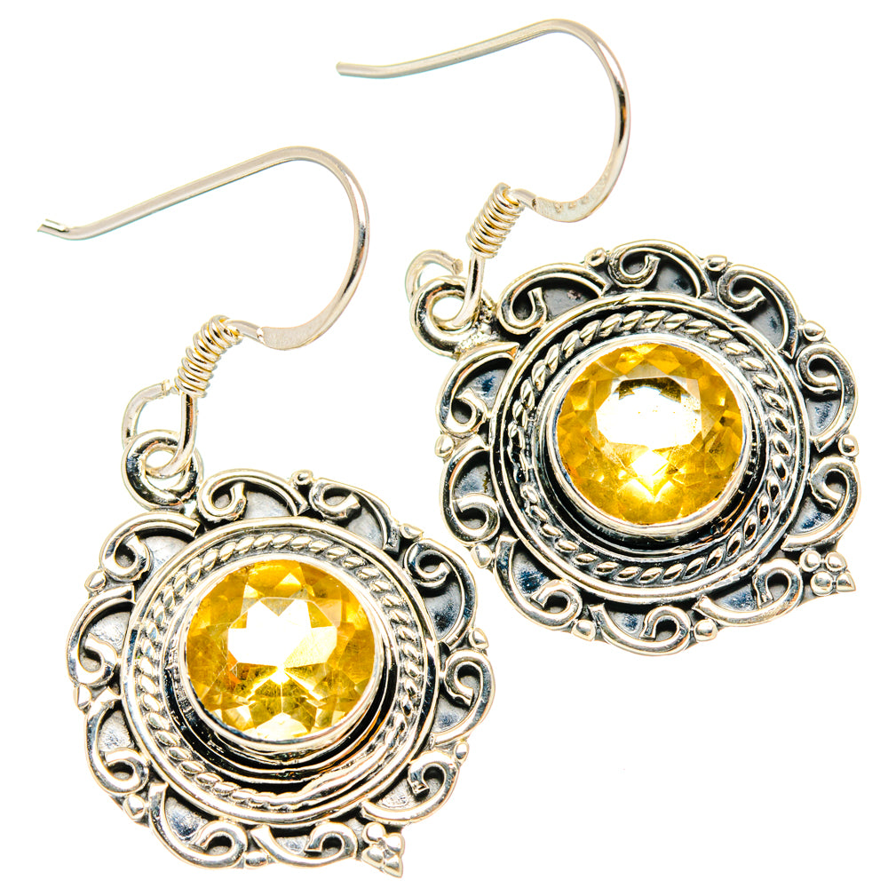 Citrine Earrings handcrafted by Ana Silver Co - EARR428454 - Photo 2