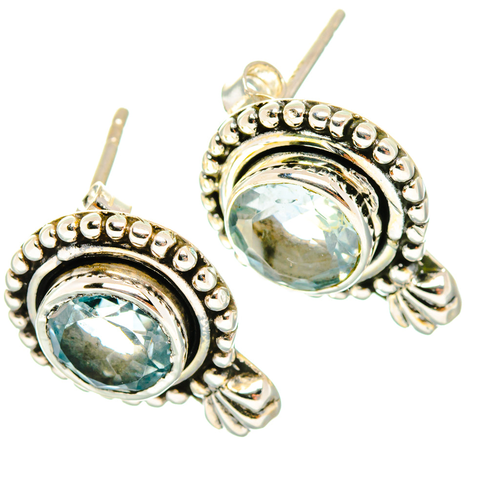 Blue Topaz Earrings handcrafted by Ana Silver Co - EARR428470 - Photo 2