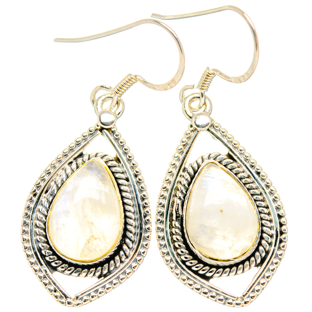 Rainbow Moonstone Earrings handcrafted by Ana Silver Co - EARR428481 - Photo 2
