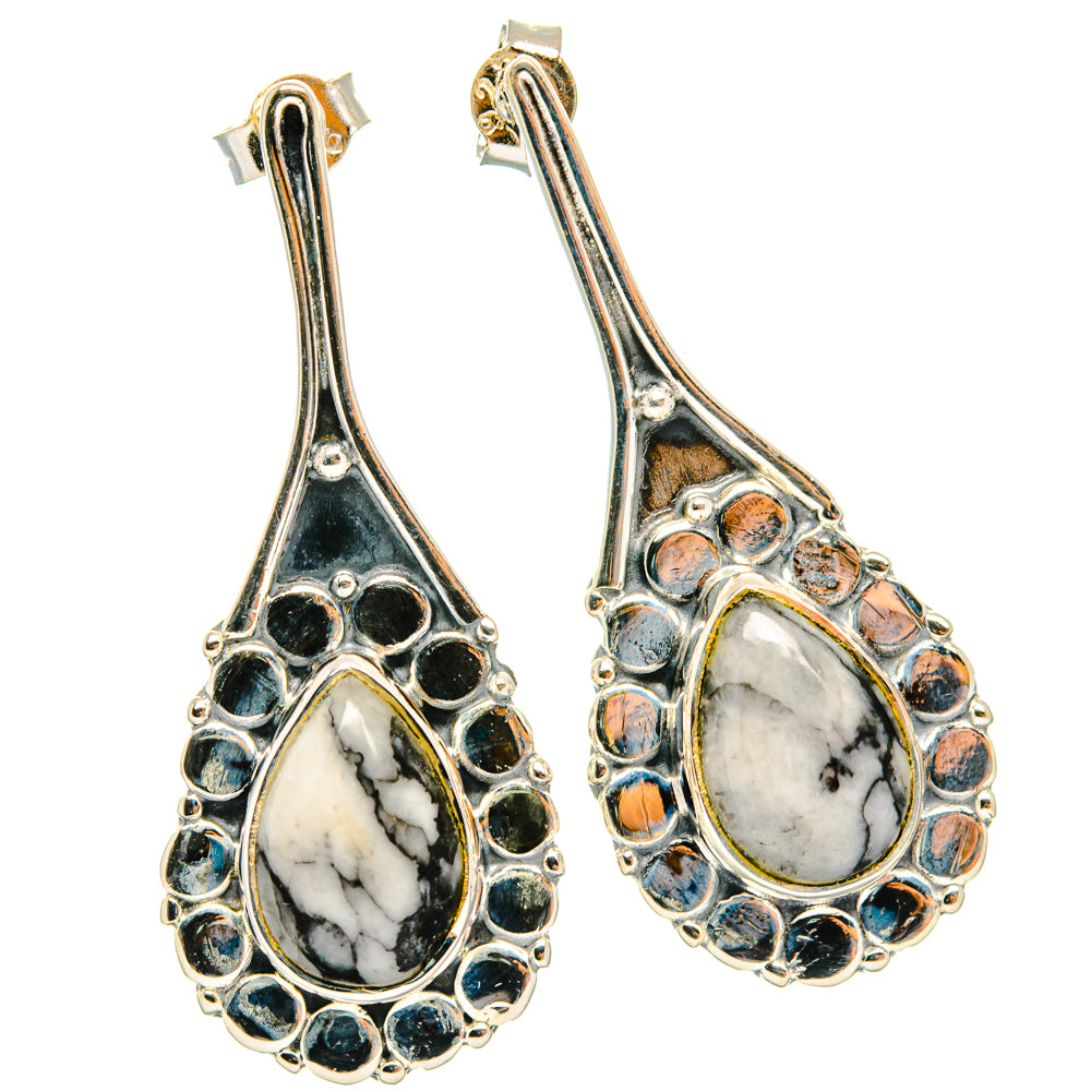 Pinolith Jasper Earrings handcrafted by Ana Silver Co - EARR428484 - Photo 2