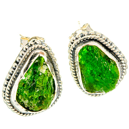 Chrome Diopside Earrings handcrafted by Ana Silver Co - EARR428487 - Photo 2