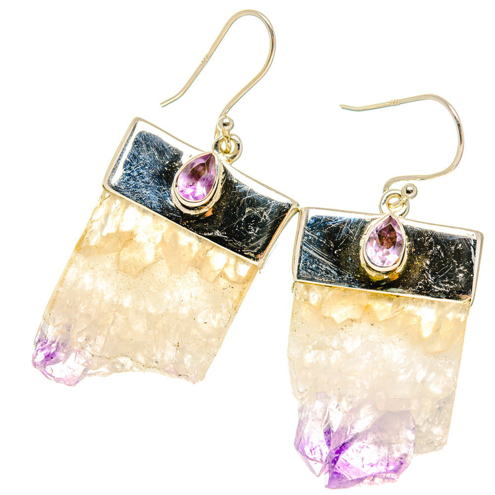 Amethyst Stalactite Earrings handcrafted by Ana Silver Co - EARR428489 - Photo 2
