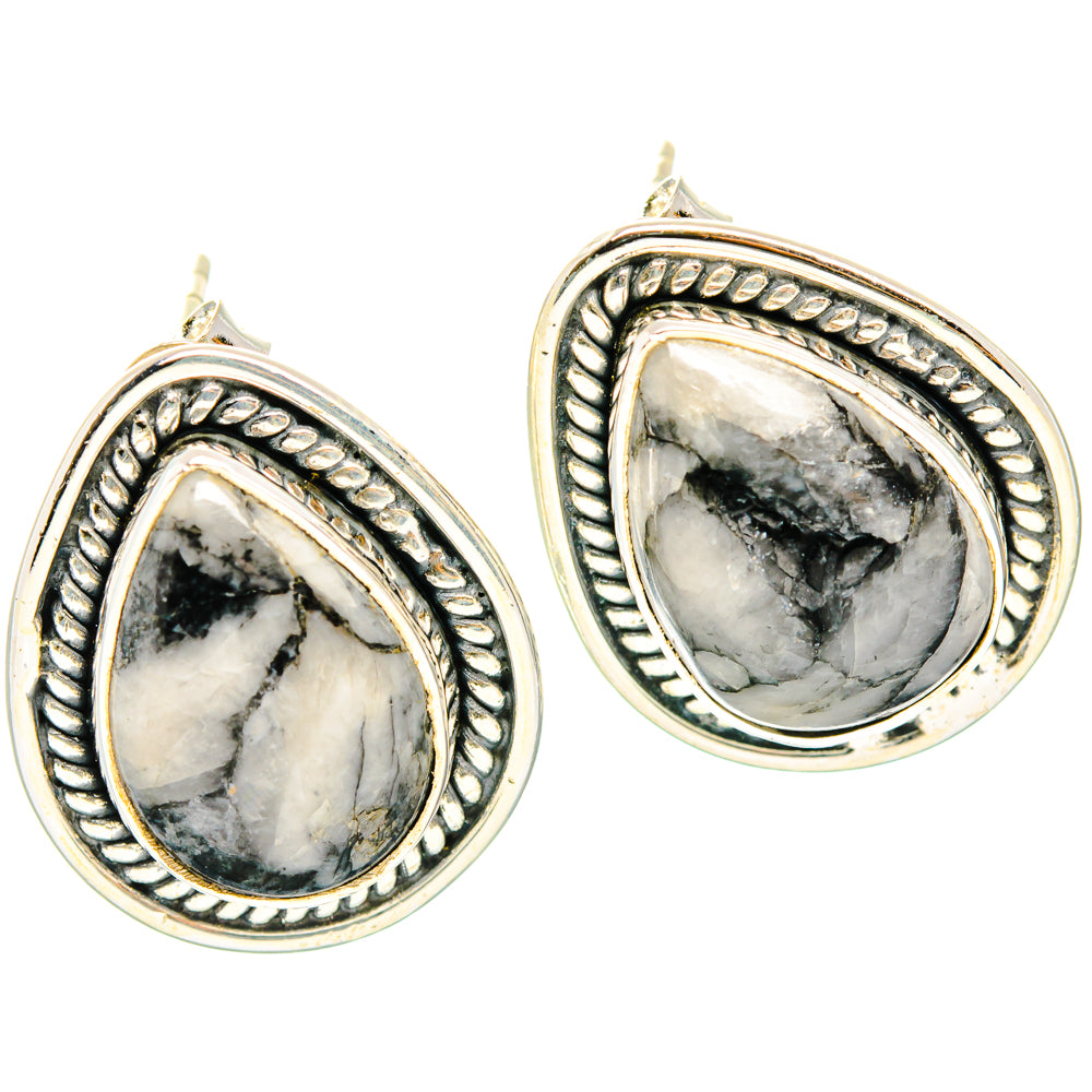 Pinolith Jasper Earrings handcrafted by Ana Silver Co - EARR428495 - Photo 2
