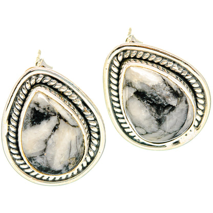 Pinolith Jasper Earrings handcrafted by Ana Silver Co - EARR428495 - Photo 2