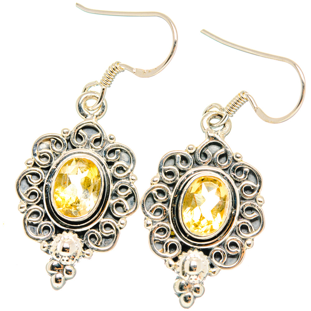 Citrine Earrings handcrafted by Ana Silver Co - EARR428503 - Photo 2