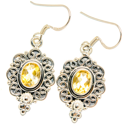 Citrine Earrings handcrafted by Ana Silver Co - EARR428503 - Photo 2