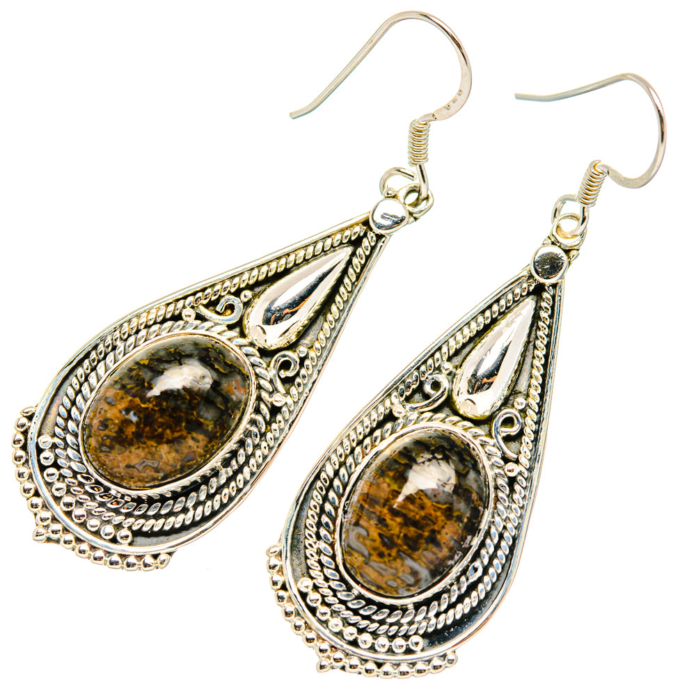 Tiger Iron Earrings handcrafted by Ana Silver Co - EARR428504 - Photo 2