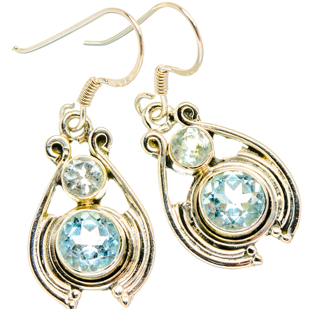 Blue Topaz Earrings handcrafted by Ana Silver Co - EARR428506 - Photo 2