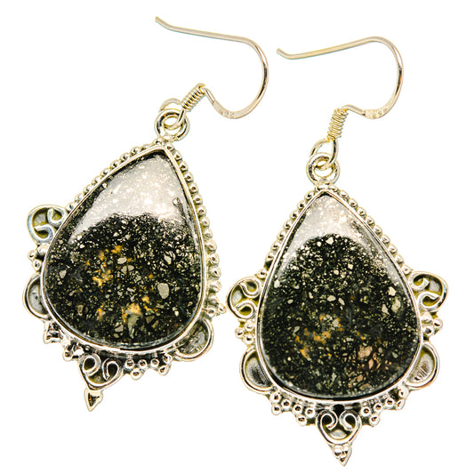 Black Agate Earrings handcrafted by Ana Silver Co - EARR428517 - Photo 2