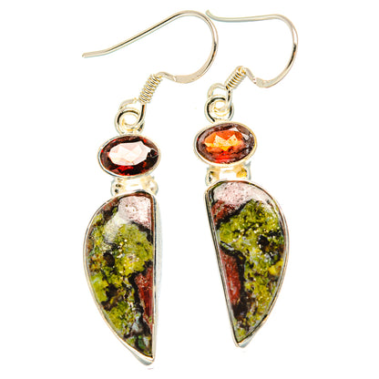 Dragon's Blood Stone Earrings handcrafted by Ana Silver Co - EARR428519 - Photo 2