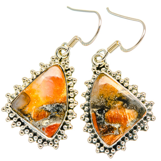 Orange Jasper Earrings handcrafted by Ana Silver Co - EARR428521 - Photo 2