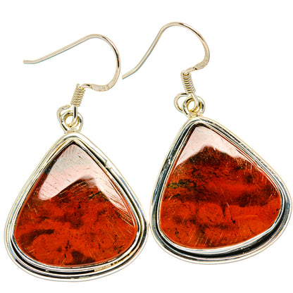 Bloodstone Earrings handcrafted by Ana Silver Co - EARR428523 - Photo 2