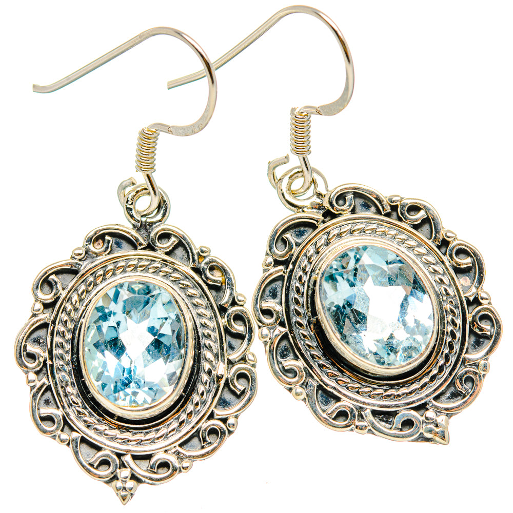 Blue Topaz Earrings handcrafted by Ana Silver Co - EARR428538 - Photo 2