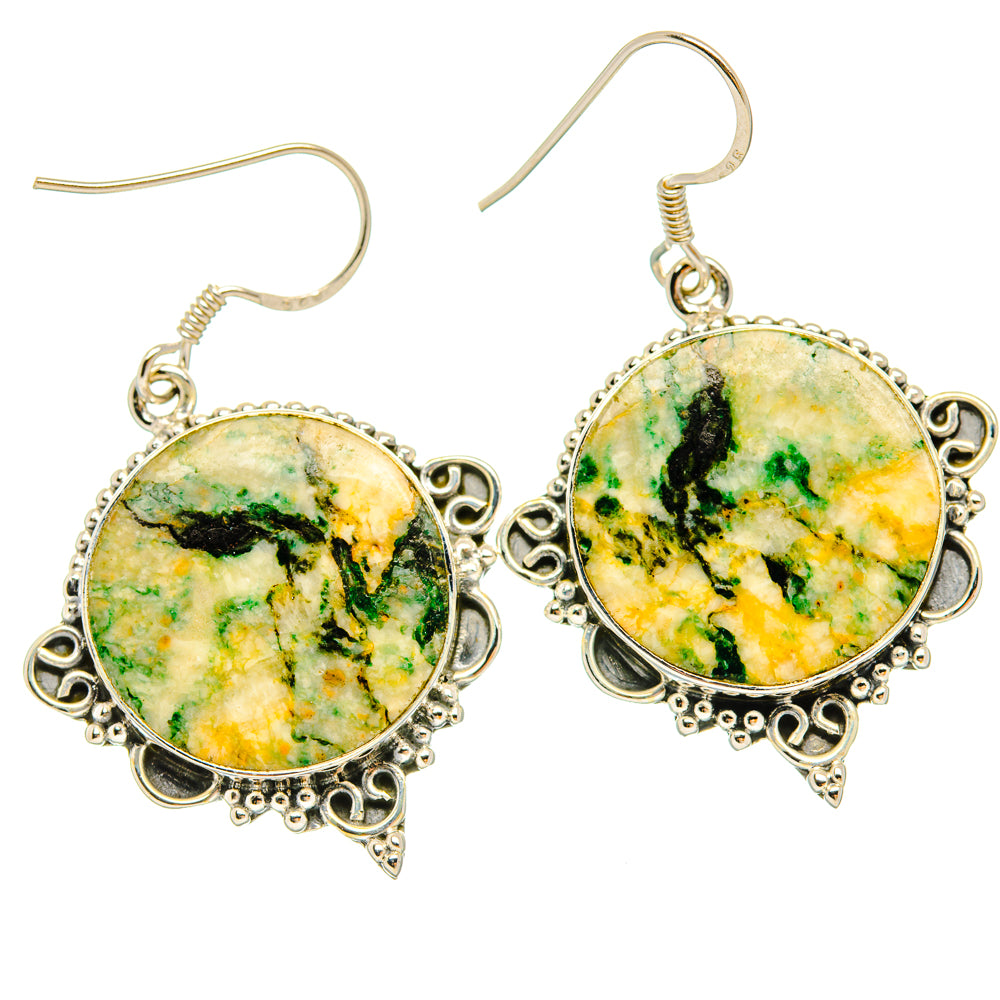 Green Jasper Earrings handcrafted by Ana Silver Co - EARR428622 - Photo 2