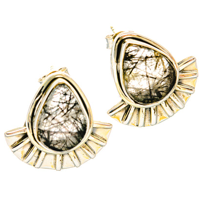 Tourmalinated Quartz Earrings handcrafted by Ana Silver Co - EARR428628 - Photo 2