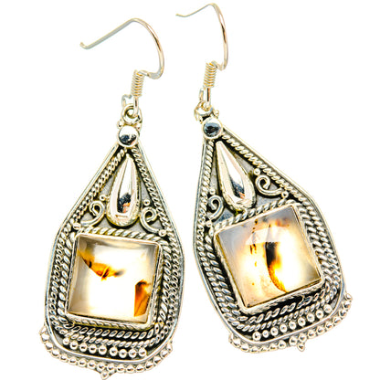 Montana Agate Earrings handcrafted by Ana Silver Co - EARR428631 - Photo 2