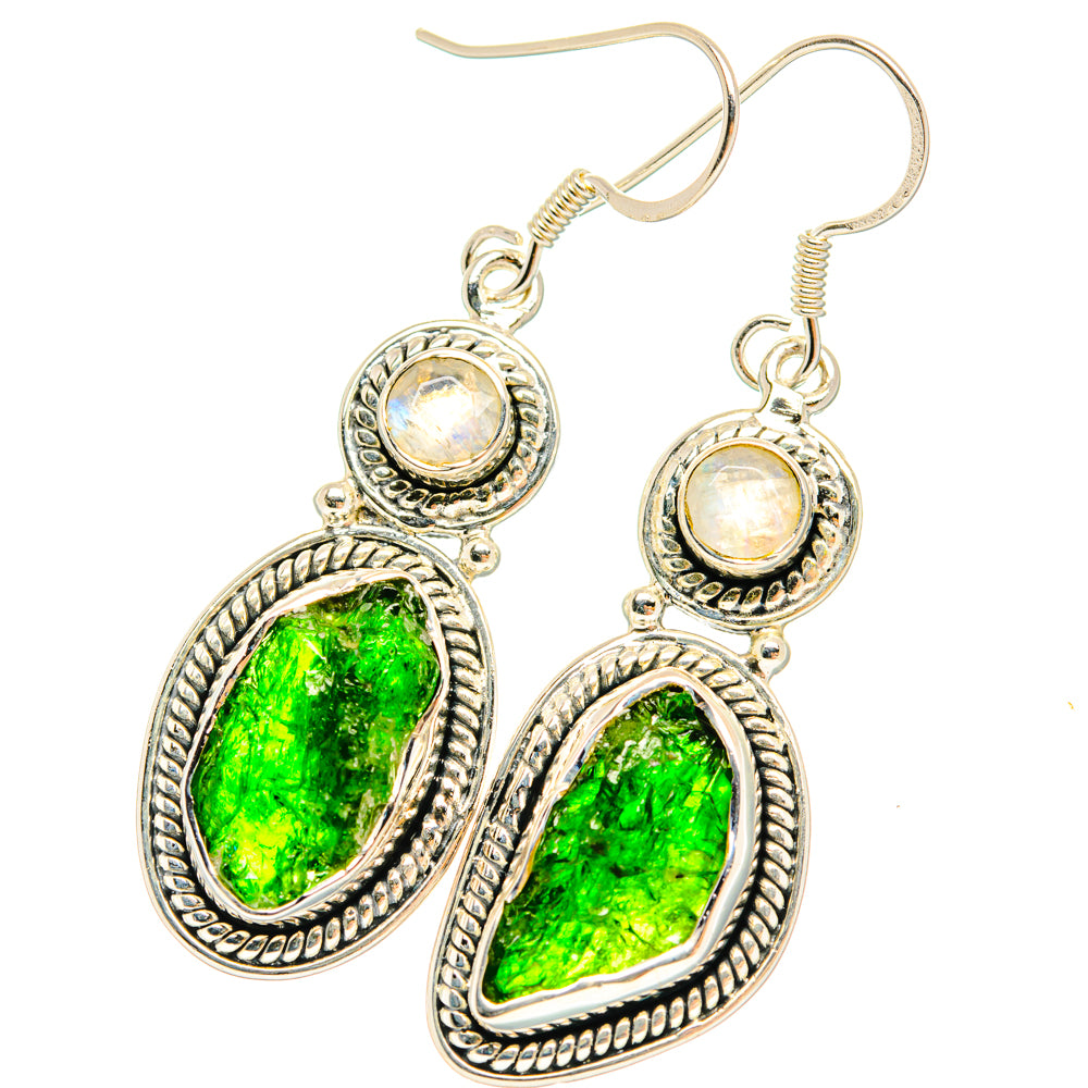 Chrome Diopside Earrings handcrafted by Ana Silver Co - EARR428633 - Photo 2
