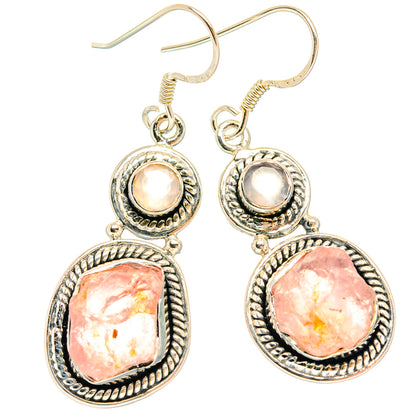 Rose Quartz Earrings handcrafted by Ana Silver Co - EARR428644 - Photo 2