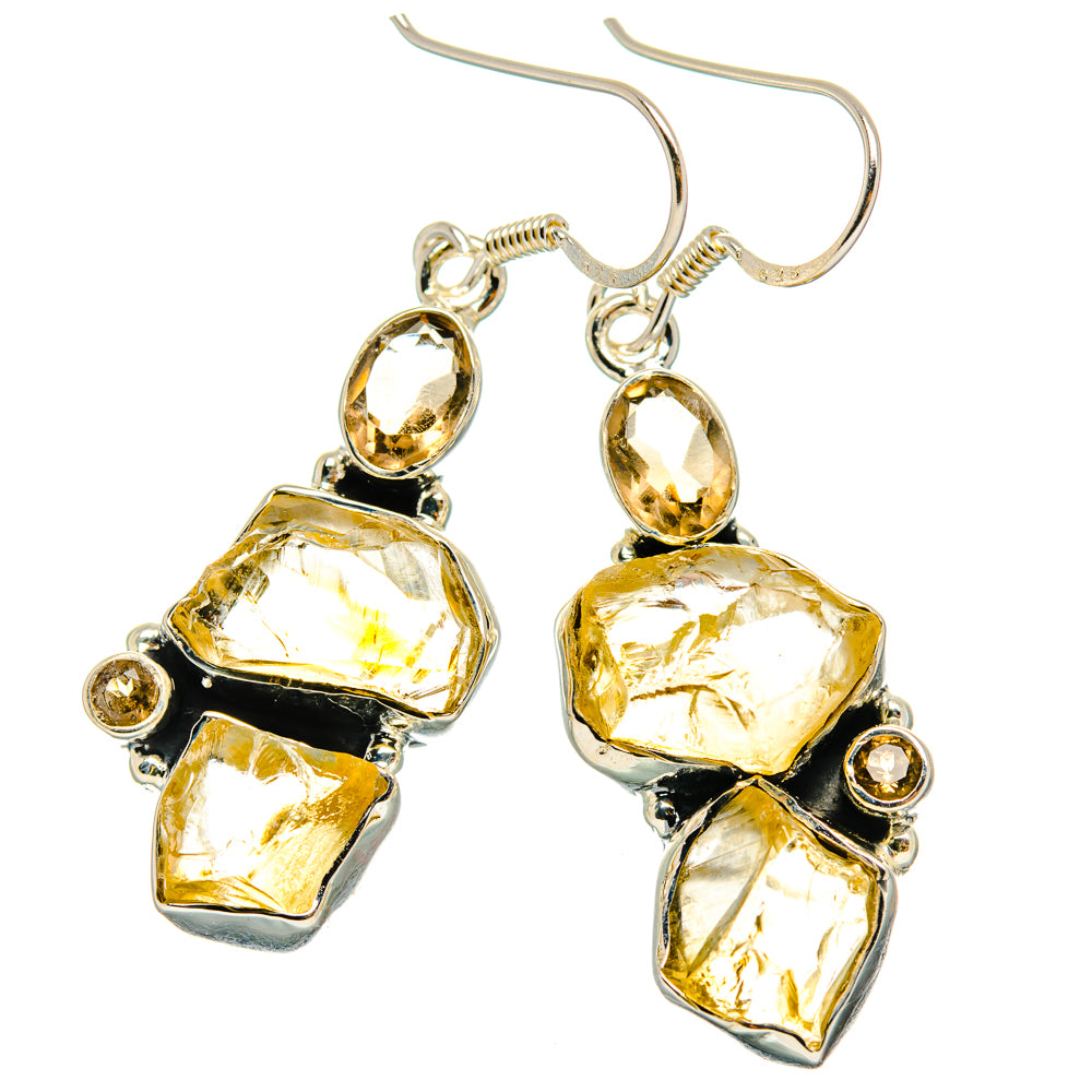 Citrine Earrings handcrafted by Ana Silver Co - EARR428664 - Photo 2