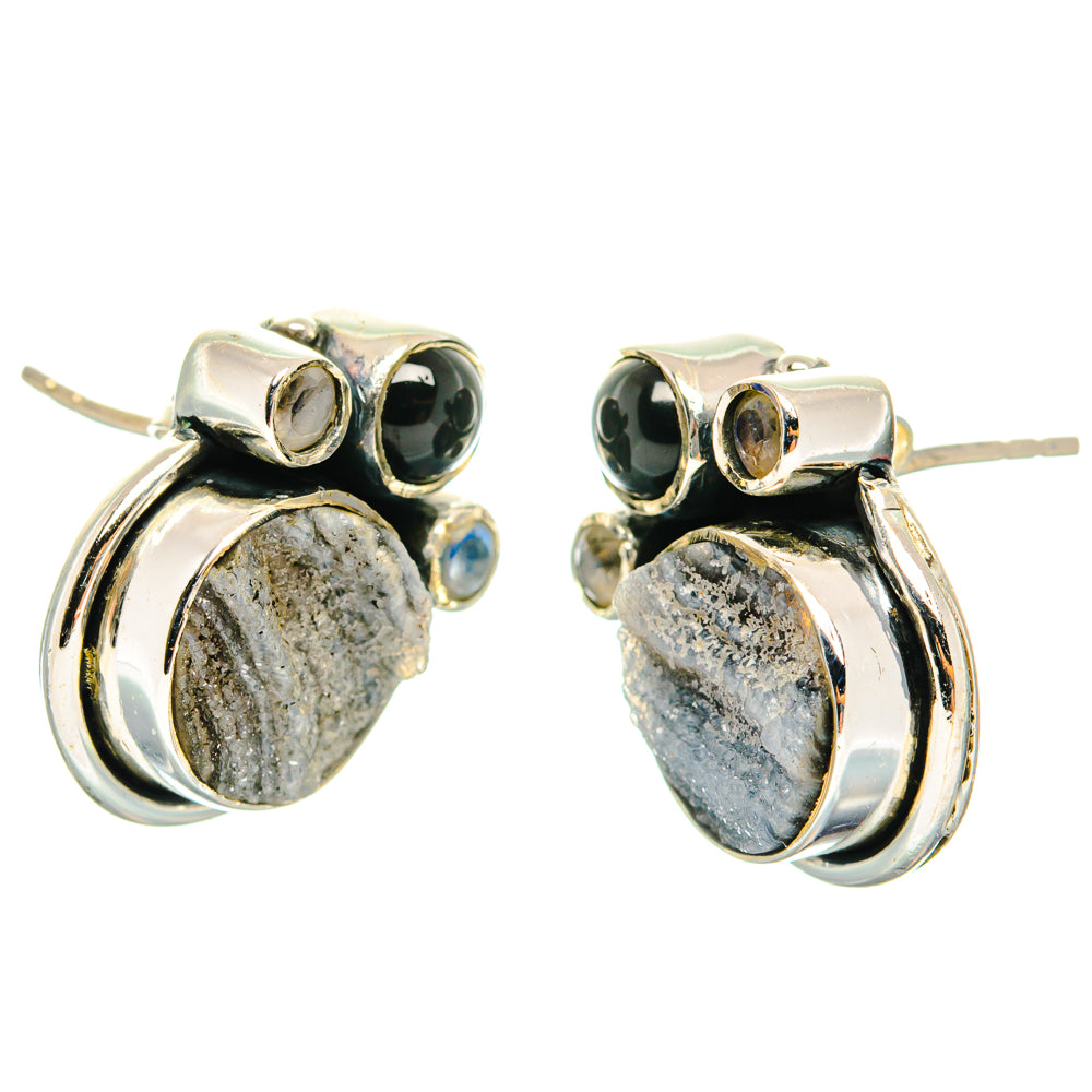 Desert Druzy Earrings handcrafted by Ana Silver Co - EARR428669 - Photo 2