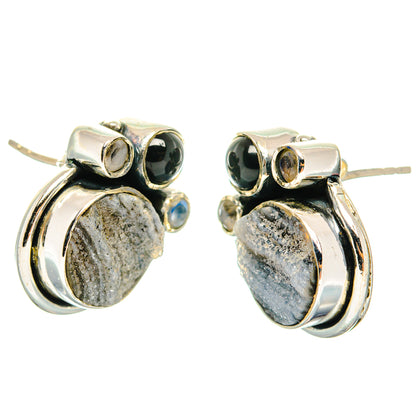 Desert Druzy Earrings handcrafted by Ana Silver Co - EARR428669 - Photo 2