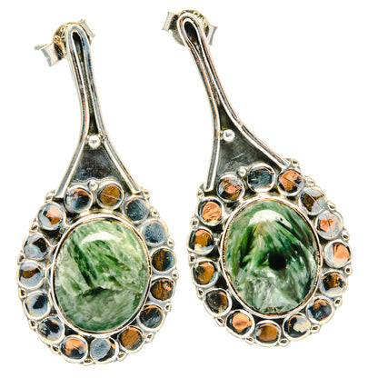 Seraphinite Earrings handcrafted by Ana Silver Co - EARR428672 - Photo 2