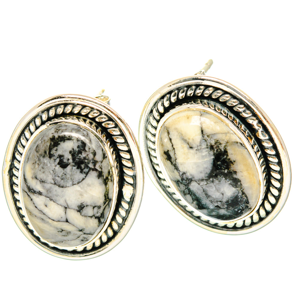 Pinolith Jasper Earrings handcrafted by Ana Silver Co - EARR428675 - Photo 2