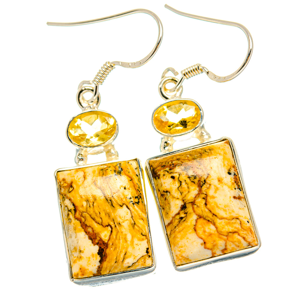 Brecciated Mookaite Earrings handcrafted by Ana Silver Co - EARR428680 - Photo 2