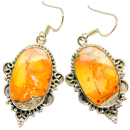 Brecciated Mookaite Earrings handcrafted by Ana Silver Co - EARR428684 - Photo 2