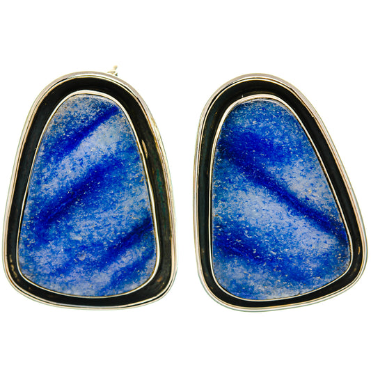 Sodalite Earrings handcrafted by Ana Silver Co - EARR428689 - Photo 2