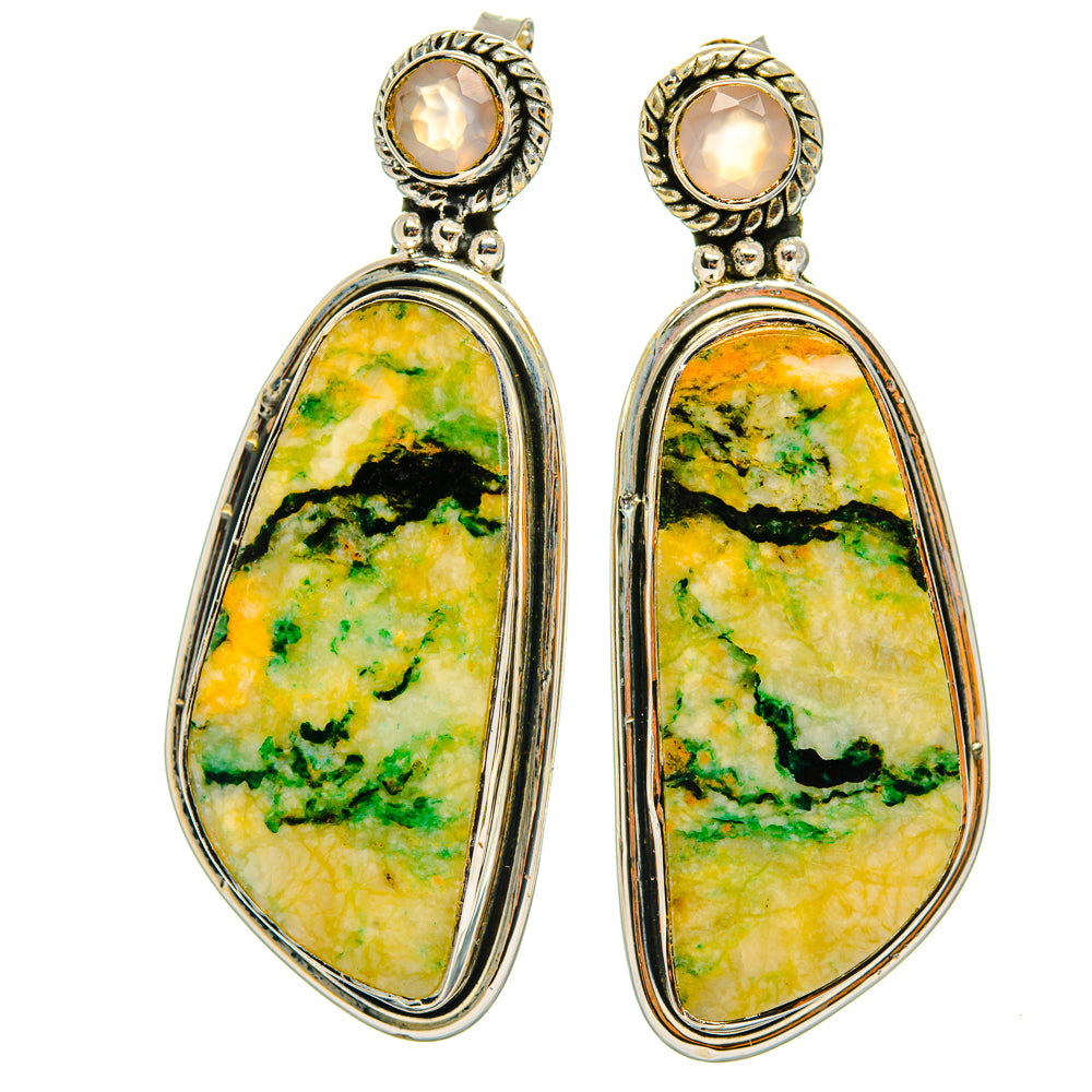 Green Jasper Earrings handcrafted by Ana Silver Co - EARR428694 - Photo 2
