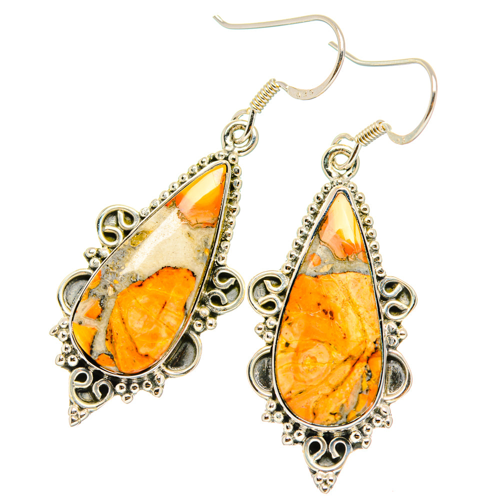 Brecciated Mookaite Earrings handcrafted by Ana Silver Co - EARR428703 - Photo 2