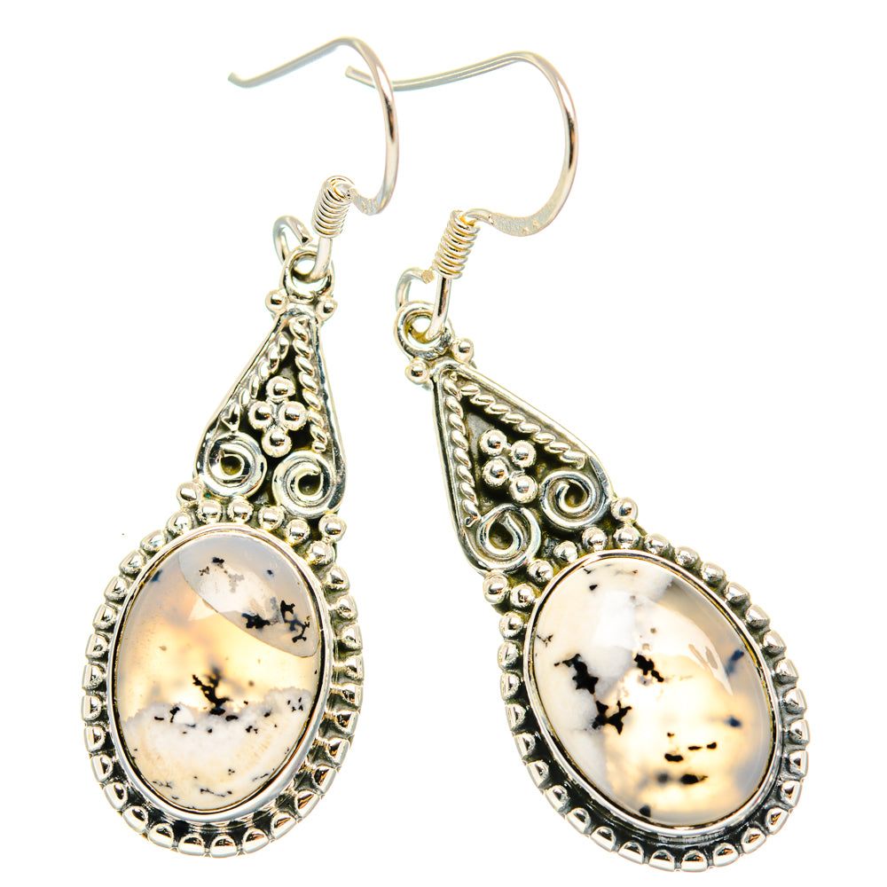 Dendritic Opal Earrings handcrafted by Ana Silver Co - EARR428715 - Photo 2