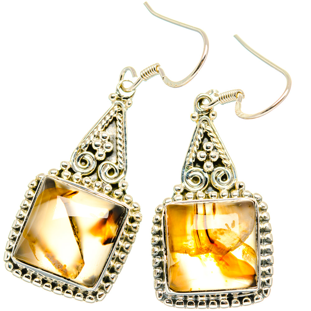 Montana Agate Earrings handcrafted by Ana Silver Co - EARR428723 - Photo 2