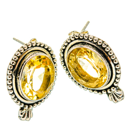 Citrine Earrings handcrafted by Ana Silver Co - EARR428734 - Photo 2