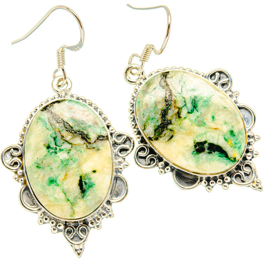 Green Jasper Earrings handcrafted by Ana Silver Co - EARR428742 - Photo 2