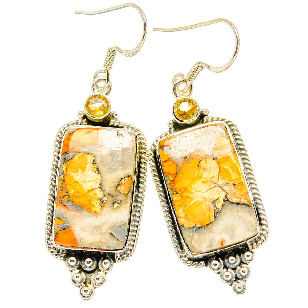 Brecciated Mookaite Earrings handcrafted by Ana Silver Co - EARR428743 - Photo 2