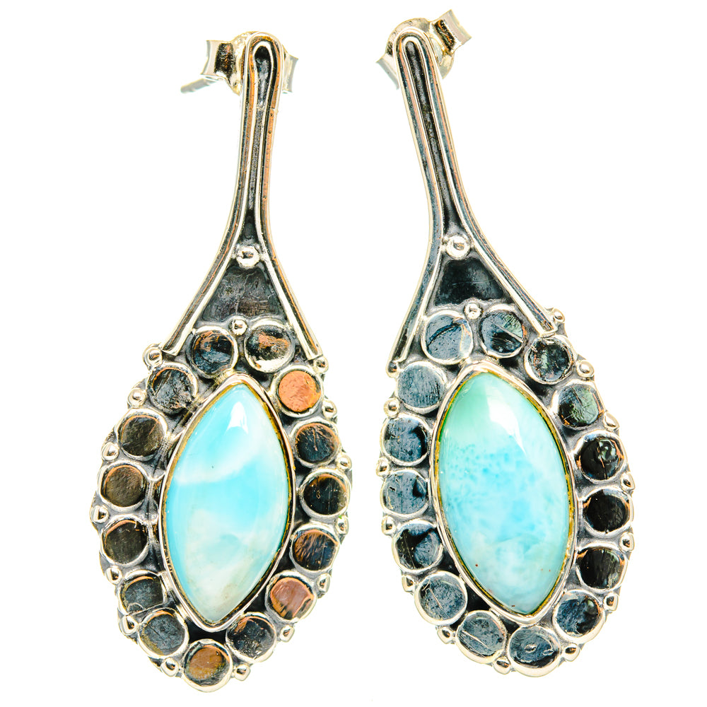 Larimar Earrings handcrafted by Ana Silver Co - EARR428744 - Photo 2