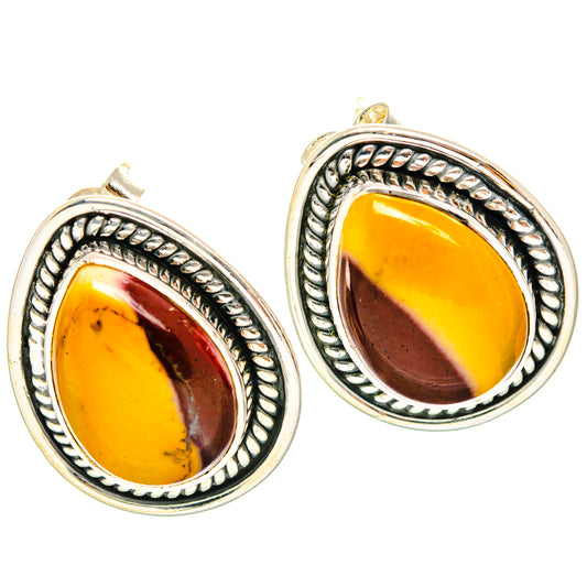 Mookaite Earrings handcrafted by Ana Silver Co - EARR428752 - Photo 2